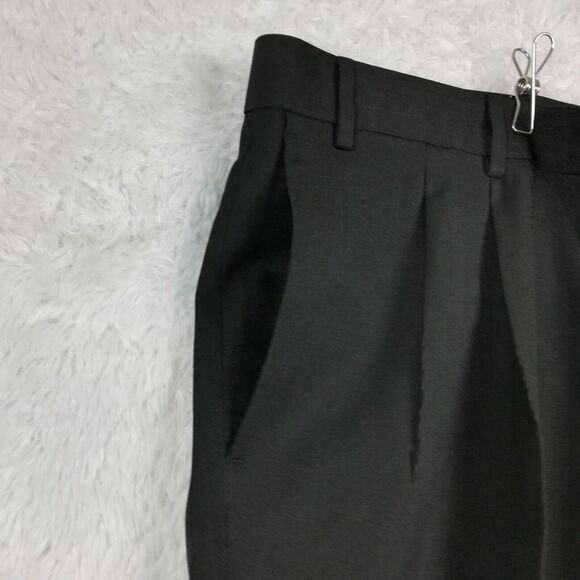John Henry Mens Pants Modern Fit Trouser Black Casual Work Pleated 42x32 New - Picture 11 of 12
